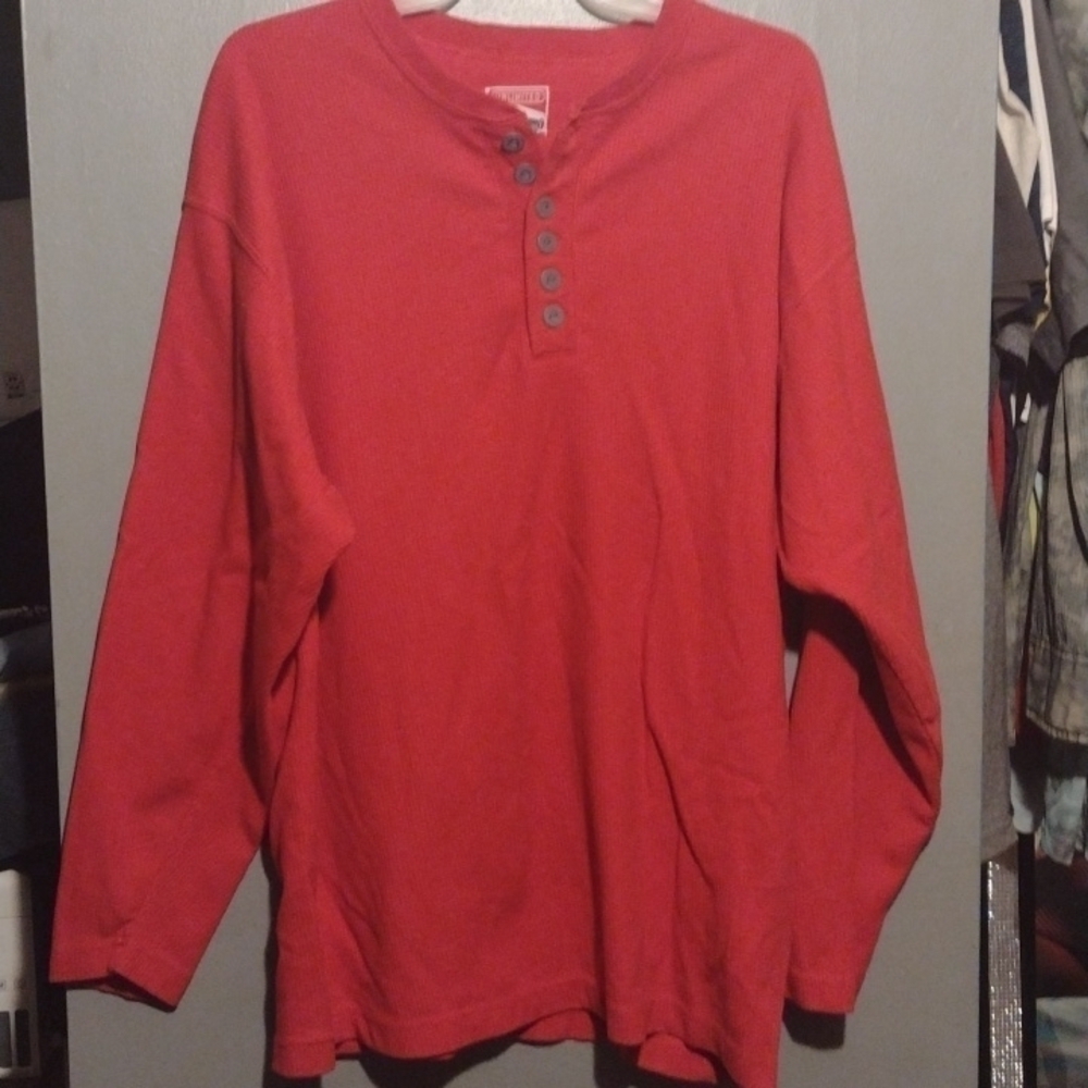 UNLIMITED Marlboro red vintage quarter button up long sleeve sweater size large